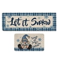 thumbnail image 2 of BOBOMOTI 2 Pcs Merry Christmas Rugs for Kitchen Winter Holiday Floor Mat Christmas Doormat for Christmas Indoor Party Decorations Clearance, 2 of 5