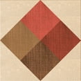 thumbnail image 1 of Ahgly Company Indoor Square Patterned Mahogany Brown Area Rugs, 5' Square, 1 of 1