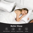 thumbnail image 5 of 20x28 2Pcs Bamboo Cooling Satin Pillowcase with Zipper, White Ultra Soft and Silky Pillow Cases Standard Size，Pillow Covers for Hair Protection & Hot Sleepers, 5 of 8