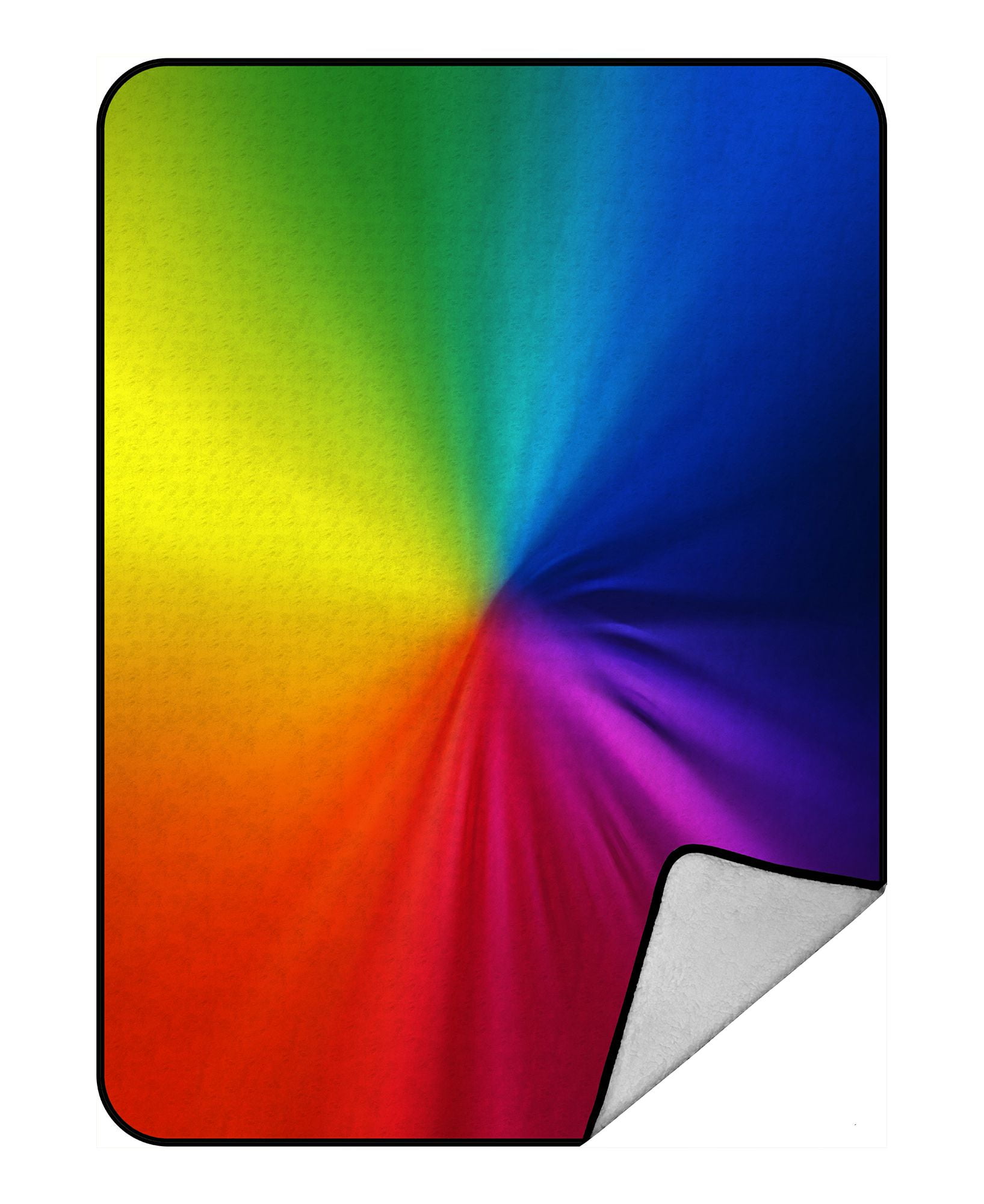 ZKGK Joint Color Rainbow Blanket Crystal Velvet Front and Lambswool