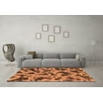 thumbnail image 3 of Ahgly Company Indoor Square Abstract Orange Modern Area Rugs, 4' Square, 3 of 4