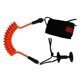 thumbnail image 3 of Correa de muñeca de Bodyboard en espiral naranja fuerte de 5,5 mm 4 pies o 1,2 m Cola, 3 of 6