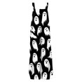 thumbnail image 5 of Women's Halloween Jumpsuits Skull Candy Wide Leg Backless Spooky Overalls Bat Skeleton Halter Funny Rompers, S, 5 of 5