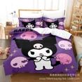 thumbnail image 1 of Sanrio Digital Printing HelloKitt Pudding Dog Cartoon Style Quilt Cover Bedding Three-piece Set Two-dimensional Home Furnishing WT, 1 of 5