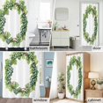thumbnail image 6 of Green Grapes Fabric Shower Curtain Watercolor Wreath Washable Shower Curtains for Bathroom, Waterproof Bath Curtain with Hooks Home Decor 72x72in, 6 of 8