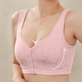 thumbnail image 4 of Plus Size Seamless Bralettes Front Closure Bras for Old Women Wireless Bras Comfortable Snap Closing Bra with Wide Strap, Mom Gifts, 4 of 9