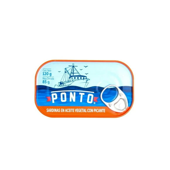 Sardinas Ponto en aceite vegetal con picante 120 g