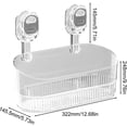 thumbnail image 2 of Caja de almacenamiento con ventosa para baño sin taladro, caja de almacenamiento con ventosa, caja de almacenamiento con ventosa de Substantian, organizador de ducha con ventosa, soporte para montaje, 2 of 7