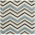 thumbnail image 2 of SAFAVIEH Chatham Wilfred Geometric Wool Area Rug, Ivory/Dark Gray, 5' x 5' Square, 2 of 10