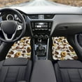 thumbnail image 3 of Renewold Sunflower Brown Cow Print Car Floor Mats Pack of 4, Non-Slip All Weather Auto Rugs Car Floor Carpet Vehicle Accessories Universal Fit Most Cars Sedans Truck, 3 of 7