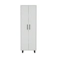 thumbnail image 6 of Knubmt Wood Pantry Cabinet with 5 Inner Shelves, 2 Doors Storage Cabinet for Living Room, Dining Room, Kitchen, White, 6 of 7