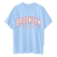 thumbnail image 4 of Women's Casual Graphic Printed Loose Fit Round Neck Short Sleeve Tee Tops Summer Daily Comfortable T Shirt, 4 of 4