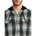 thumbnail image 3 of Burnside Men's Plaid Hooded Flannel Shirt, Sizes S-2XL, 3 of 5