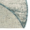 thumbnail image 6 of Unique Loom Outdoor Modern Collection Area Rug - Cartago (3' Round Teal/Ivory), 6 of 6