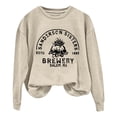thumbnail image 2 of YVNAURA Halloween Letter Print Pullover Sweatshirt for Women Vintage Spooky Graphic Crewneck Long Sleeve Oversized Relaxed Fit Casual Fall Top Party Daily Wear 1 Pack, Beige,L, 2 of 4