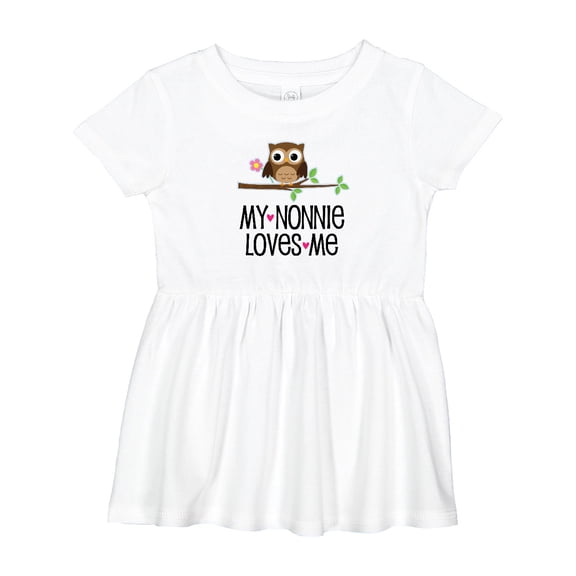 Inktastic My Nonnie Loves Me Grandchild Girls Baby Dress