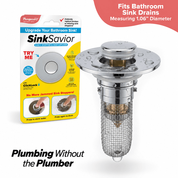 Sink Savior™ | Universal Drain Protector & Food Catcher | Prevent Clogs, Easy Clean Bathroom Sink Strainer