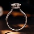 thumbnail image 5 of Oryn Jewelry Round Cut Brilliant 0.7 Ct Moissanite Ring - 14K White Gold Plated Cuban Style Jewelry - Women's Engagement Moissanite Ring - Birthday Gift, 5 of 5