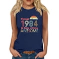 thumbnail image 2 of Teissuly 1984 Vintage Shirt For Women 40th Birthday Gifts Idea Retro T Shirts Party Tops Funny Tees, 2 of 5
