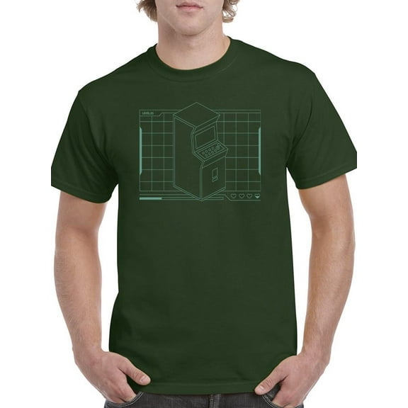 Vintage Arcade Machine T-Shirt Men -Smartprints Designs, Male Medium