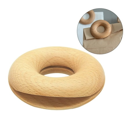 

GETHOME Home Natural Sealing Clip Portable Clamp DIY Wooden Donut Snack Bag Food Storage