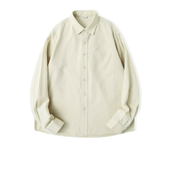 Bovemsi Women's Long Sleeve Tops Cotton Button Down Shirt Solid Colour Casual Light Version Cardigan Jacket Long Sleeve Blouse