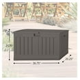 thumbnail image 2 of 50 Gallon Plastic with Molded Lockable Feature and Weathertight Construction for Home, Patio, Lawn, and Garden Storage, Gray, 2 of 5