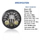 thumbnail image 3 of Faro de motocicleta de 12V, lámpara de conducción LED redonda, ajuste de lámpara de cabeza, 3 of 8