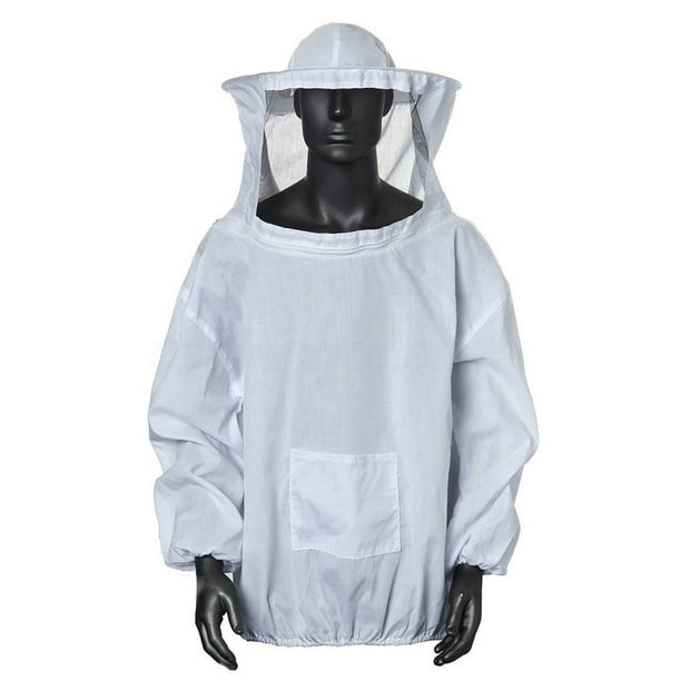 Chaqueta protectora de apicultura SPRING PARK, chaquetas de apicultor, traje, bata de apicultura, chaqueta con capucha, ropa para hombres y mujeres, equipo de protección corporal con velo de esgrima
