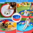 thumbnail image 2 of RV Piscina plegable de PVC para perros, 60x20cm, bañera para mascotas, piscina de lavado, bañera interior y exterior, piscina de baño refrescante para verano, suministros para perros y mascotas BRILLAR  Rojo Verde, 2 of 5