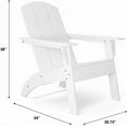 thumbnail image 3 of Flats & Castles Ellie Outdoor HDPE Weather Resistant Modern Adirondack Chair (White), 3 of 16