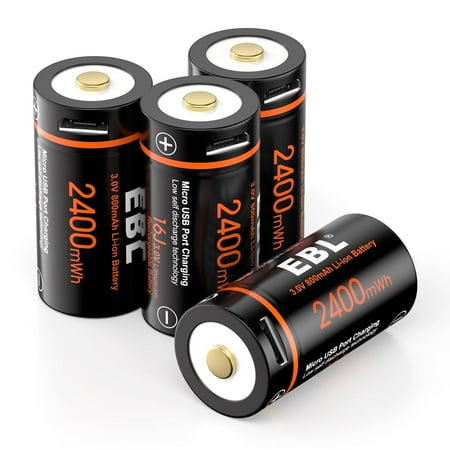 EBL 4-Pack 3V Li-ion Rechargeable Batteries for Wireless Security Camera VMC3030
