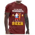 thumbnail image 1 of YDLCAFD Male Christmas In July Graphic Plus Size T Shirt Print Solid Color Crew Neck Short Sleeve Top, 1 of 5