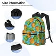 thumbnail image 5 of Picia Pineapple Large Capacity Backpack Classic Style Backpack Casual Backpack Water-Resistant School Work Travel Outdoor Backpack, 5 of 8