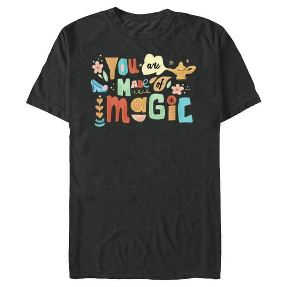 Disney Princess You are Made of Magic Jasmine & Cinderella - Short Sleeve Blended T-Shirt for Adults - Customized-Graphite Snow Heather