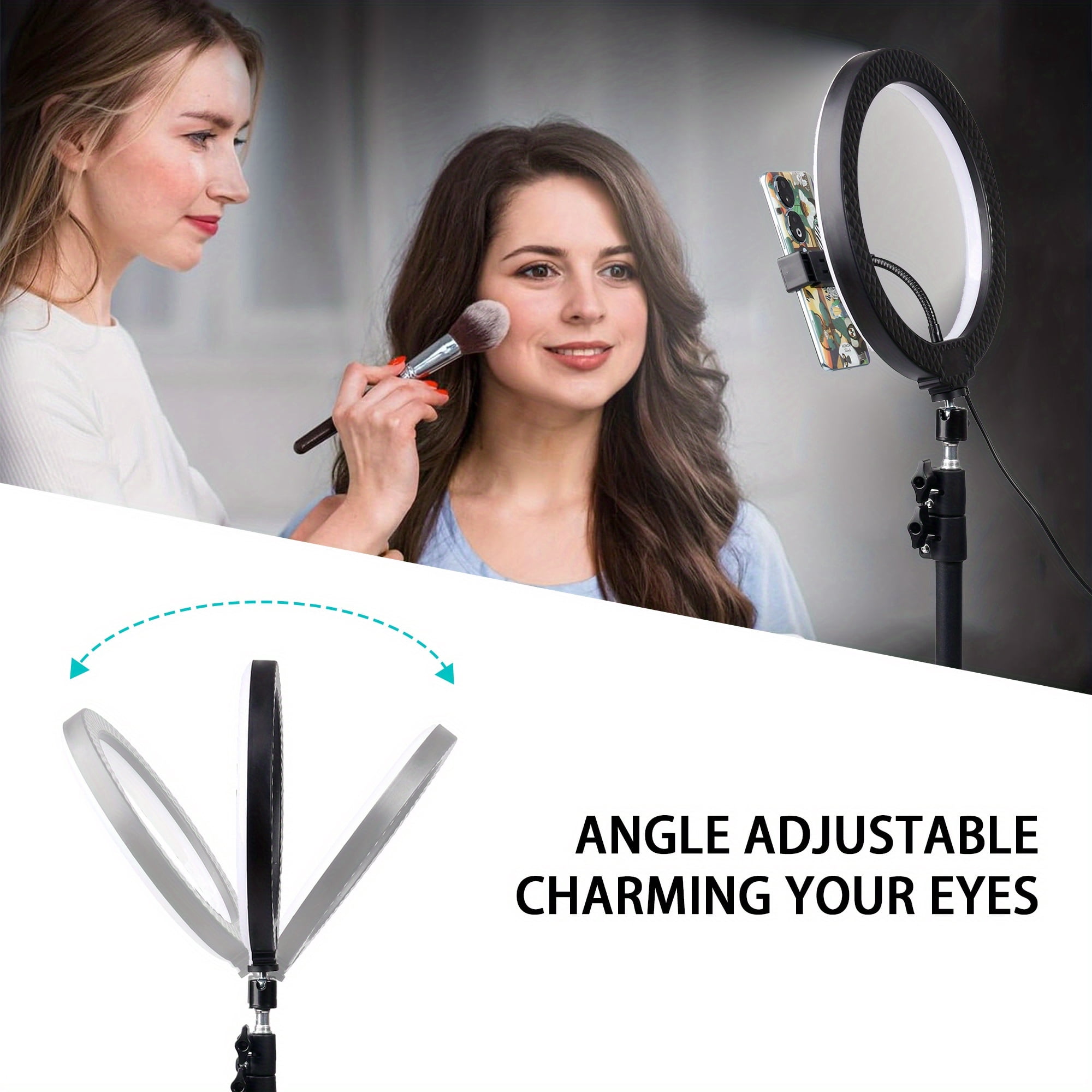 ZOMEI RGB Video Light Panel Lighting Kit, LED Bi Color Dimmable Portable Studio Light with 43" Stand, Lightweight Phone Light for Photography Video Recording Live Streaming(1pcs)