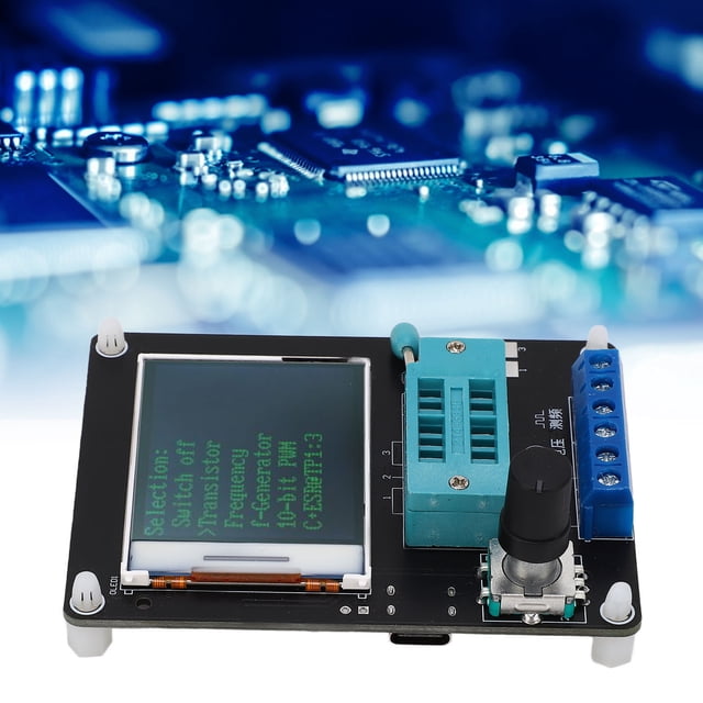 Transistor Tester, Capacitance Inductance Meter with TFT Color Screen, Volt Frequency Measurement for PCB Control