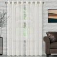 thumbnail image 1 of Lightweight Lattice Sheer Curtain Two Panel Set, 52" x 96", Champagne by Blue Nile Mills, 1 of 5