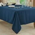 thumbnail image 2 of Fennco Styles Classic Everyday Design Solid Color Tablecloth 84" W X 84" L - Navy Blue Table Cover for Home Décor, Baquets, Family Gathering and Special Occasion, 2 of 5