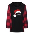 thumbnail image 4 of Pntutb Navidad moda mujer Casual manga larga Plaid señoras Sudadera con capucha tops blusa Pntutb Pntutb-4494, 4 of 5
