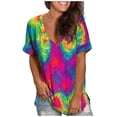 thumbnail image 1 of Gibobby Camisa&nbsp;Moda Mujer Camisa de jogging de manga corta（Verde， XXL), 1 of 5