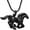 Black, variant on Urn Necklace for Ashes Galloping Horse Keepsake Ash Pendant Holder Ashes for Pet Human Memorial Cremation Jewelry for Women Men