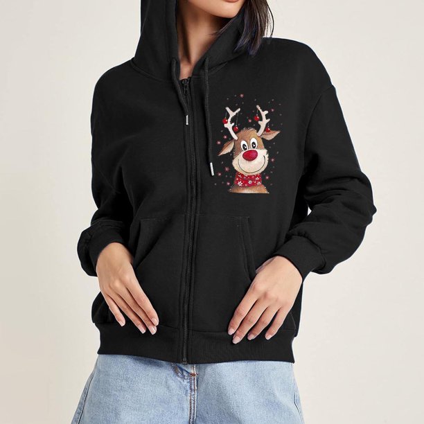 Ichuanyi Liquidación Mujeres Páramo impreso casual Copas de bolsillo con capucha de manga larga Swousshirts ICHUANYI WER2023082210072