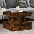 thumbnail image 1 of vidaXL Coffee Table with LED Lights Smoked Oak 50x50x40 cm, 1 of 5