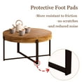 thumbnail image 4 of Shunda K Storage Round Medium Density Fiberboard Coffee Table, Natural, 4 of 6