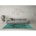 thumbnail image 3 of Ahgly Company Machine Washable Indoor Rectangle Persian Turquoise Blue Bohemian Area Rugs, 5' x 8', 3 of 4