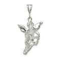 thumbnail image 4 of Sterling Silver Polished & Textured Flying Angel w/Heart Pendant QC8408, 4 of 4
