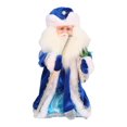 thumbnail image 1 of Peluche de Papá Noel que baila y canta música Papá Noel 30 cm Decoración de invierno Muñecos eléctricos de Navidad para fiesta de Navidad Decoración de mesa para el hogar azul, 1 of 8