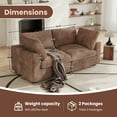 thumbnail image 4 of The Magic Home Modular Sectional Sofa, 78.74" Oversized Loveseat Sofa, Plush Deep Seat Cloud Sofa Couch for Living Room, Apartment, Couch Cushion Covers Removable ( Brown Couch, Loveseat), 4 of 17