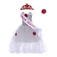 thumbnail image 2 of Vestido de malla con tocado para disfraz de princesa para niña para actuación en el escenario Gris, 2 of 8